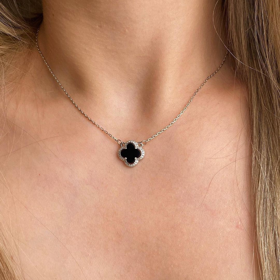 Срібне кольє Конюшина 13 мм