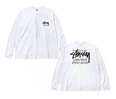 Білий лонгслів Stussy Dover Street Market London унісекс Стуссі Стассі