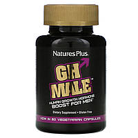 Nature's Plus, GH Male, гормон росту людини для чоловіків, 60 рослинних капсул Дніпр