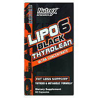 Nutrex Research, LIPO-6 черный тиролин, поддержка для снижения веса, 60 капсул Днепр