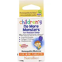 NatraBio, Children's No More Monsters, снотворное для детей, с натуральным вкусом банана, 125 мини-таблеток