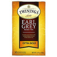 Twinings, "Эрл Грей", черный чай, крепкий, 20 чайных пакетиков, 1,41 унции (40 г) Днепр