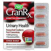 Nature's Way, CranRx, Urinary Health, биоактивная клюква, 500 мг, 30 вегетарианских капсул Днепр