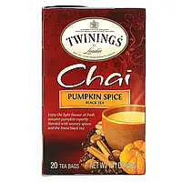 Twinings, Chai, чай со специями, пикантная тыква, 20 чайных пакетиков, 40 г (1,41 унции) Днепр