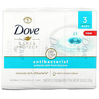 Dove, Care & Protect, антибактериальное косметическое мыло, 3 шт. по 90 г (3,17 унции) Днепр