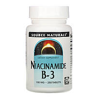 Source Naturals, Никотинамид B-3, 100 мг, 250 таблеток Днепр