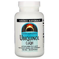 Source Naturals, Убихинол CoQH, 100 мг, 90 капсул Днепр