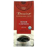 Teeccino, Травяной кофе с грибами, рейши элеутеро, темная обжарка, без кофеина, 284 г (10 унций) Днепр