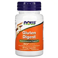 NOW Foods, Gluten Digest, добавка для переваривания глютена, 60 растительных капсул Днепр
