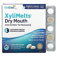 OraCoat, XyliMelts для сухости во рту, слегка сладкий, без мяты, 40 плавок Днепр