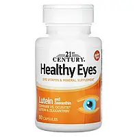 21st Century, средство для здоровья глаз, лютеин и зеаксантин, 60 капсул Днепр