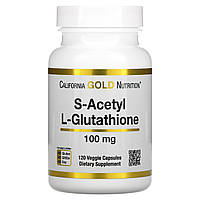 California Gold Nutrition, S-ацетил-L-глутатион, 100 мг, 120 растительных капсул Днепр