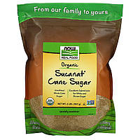 NOW Foods, Real Food, Sucanat, сертифікований органічний тростинний цукор, 907 г (2 фунта) Днепр