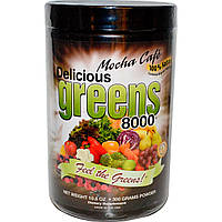 Greens World, Вкусная зелень 8000, кофе мокко, 10,6 унции (300 г) Днепр