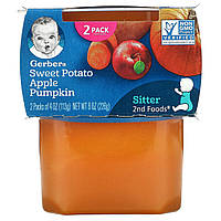 Gerber, Sweet Potato Apple Pumpkin, Sitter, 2 Pack, 4 oz (113 g) Each Днепр