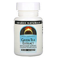 Source Naturals, Экстракт зеленого чая, 100 мг, 60 таблеток Днепр