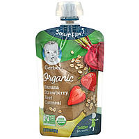 Gerber, Organic Banana, Strawberry, Beet, Oatmeal, Toddler, 12+ Months, 3.5 oz (99 g) Днепр