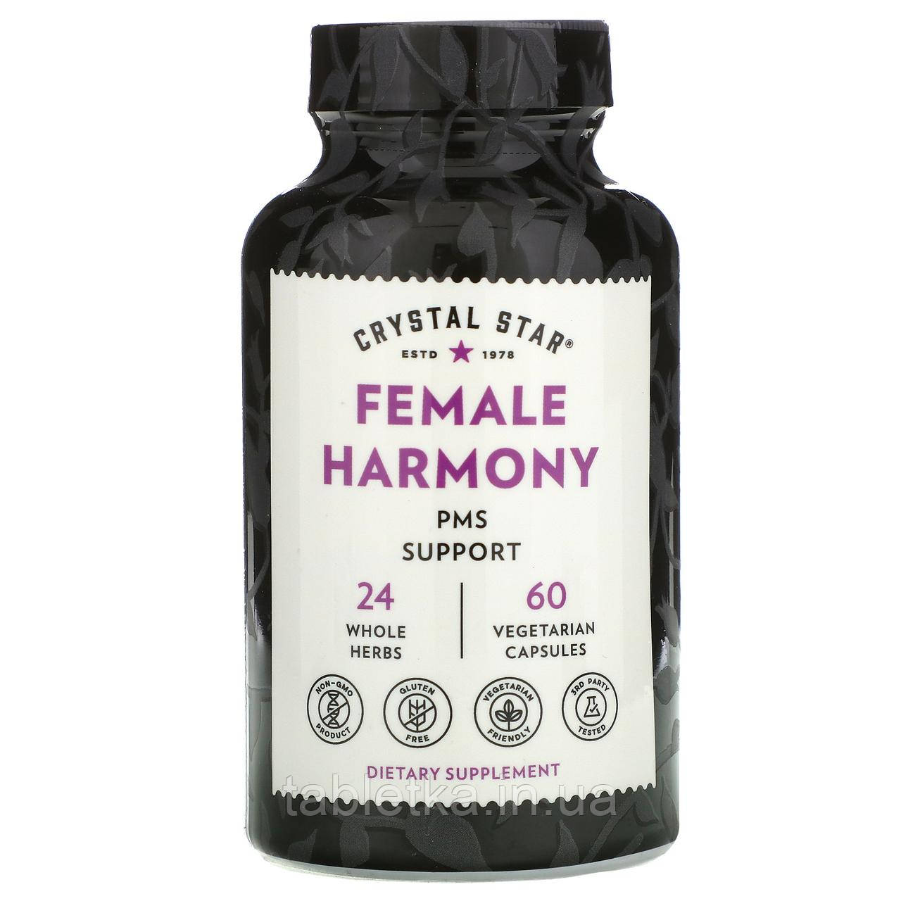 Crystal Star, Female Harmony, підтримка за ПМС, 60 рослинних капсул
