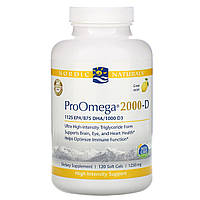 Nordic Naturals, ProOmega 2000-D, со вкусом лимона, 1250 мг, 120 мягких желатиновых капсул Днепр