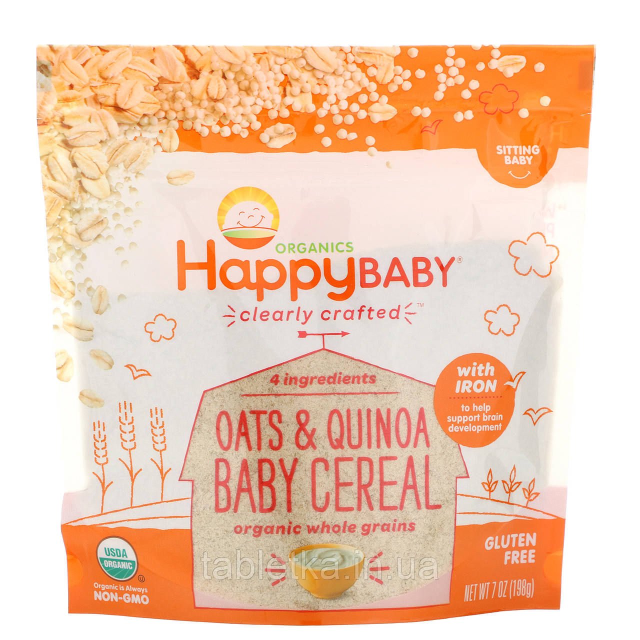 Happy Family Organics, Clearly Crafted, каша для дітей, вівсянка та кіноа, 198 г (7 унций)