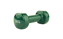 Гантель вінілова Stein 2.0 кг/шт./зелена