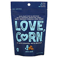 Love Corn, обсмажена кукурудза преміальної якості, морська сіль, 45 г (1,6 унції) Дніпро