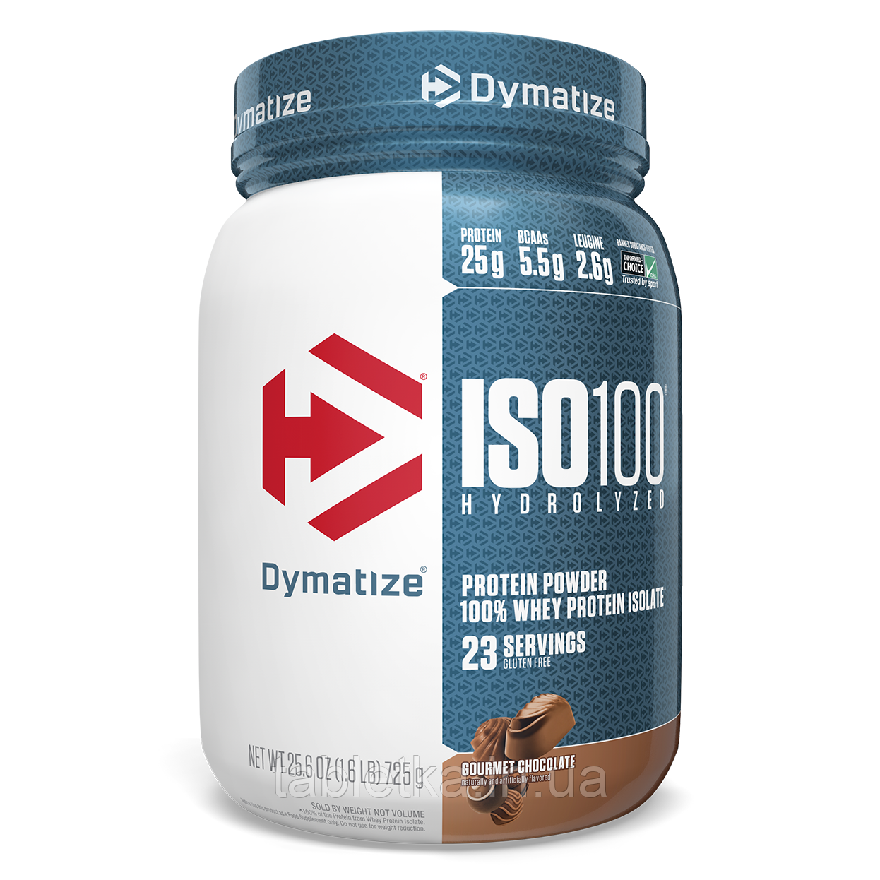 Dymatize Nutrition, ISO100, гідролізований 100% ізолят сироваткового протеїну, вишуканий шоколад, 725 г