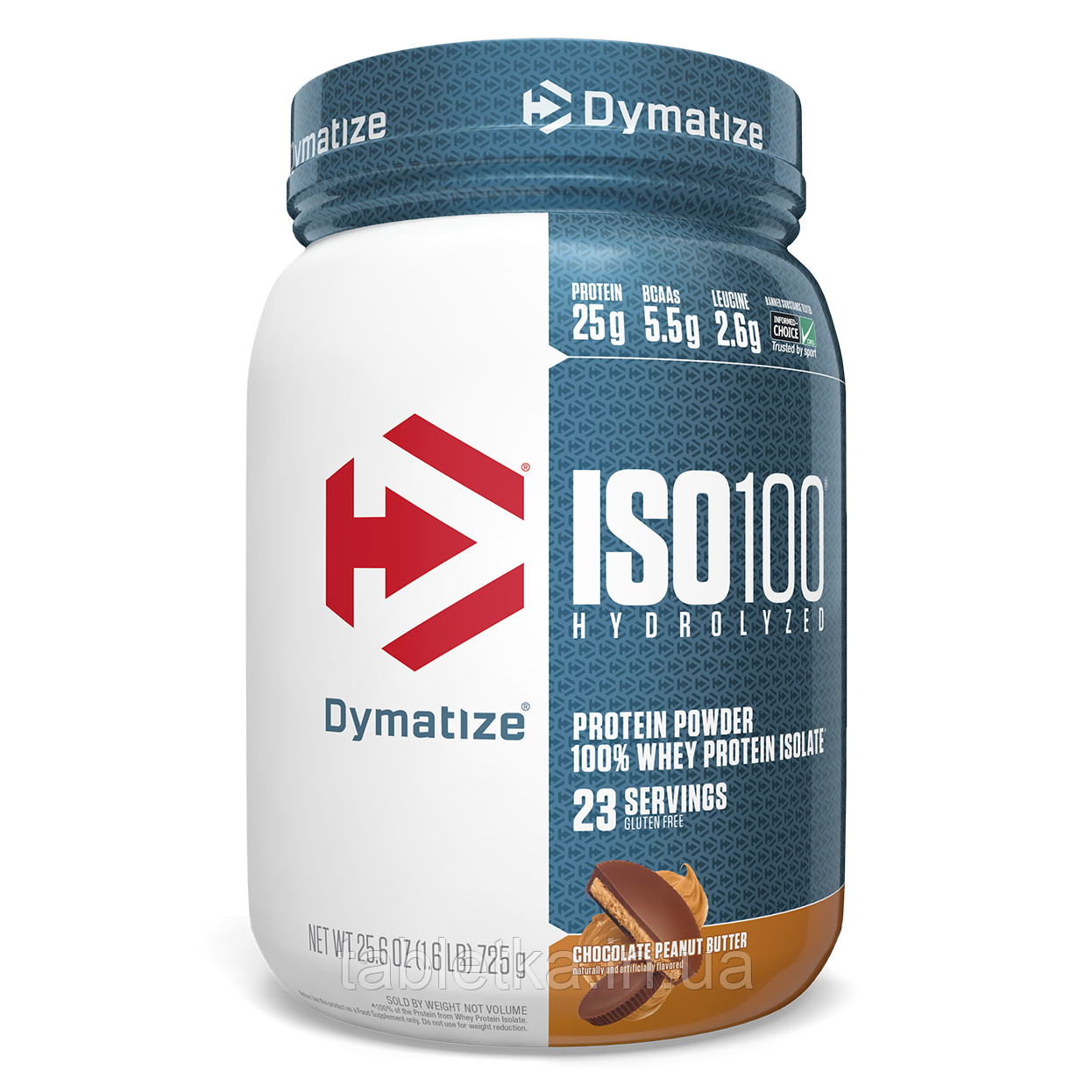 Dymatize Nutrition, ISO100, гідролізований 100% ізолят сироваткового протеїну, шоколад і арахісова олія,