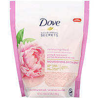 Dove, Nourishing Secrets, Питательная соль для ванн, аромат пиона и розы, 28 унций (793 г) Днепр