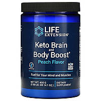 Life Extension, Keto Brain and Body Boost, Peach Flavor, 14.1 oz (400 g) Днепр