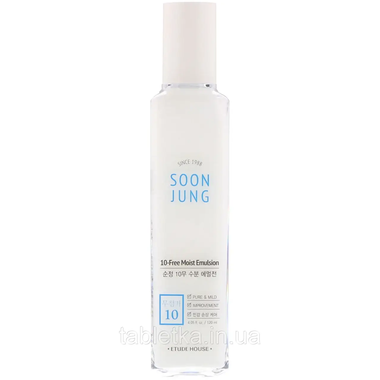 Etude, Soon Jung, зволожувальна емульсія 10-Free, 120 мл, (4,5 рідкий. унций) (Discontinued Item)