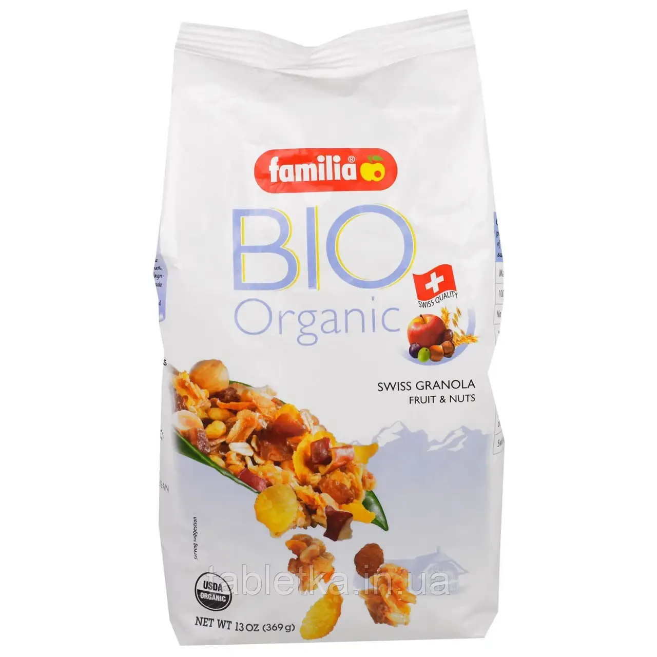 Familia, Bio Organic, Швейцарська Гранола, Фрукти та горіхи, 13 унцій (369 г)