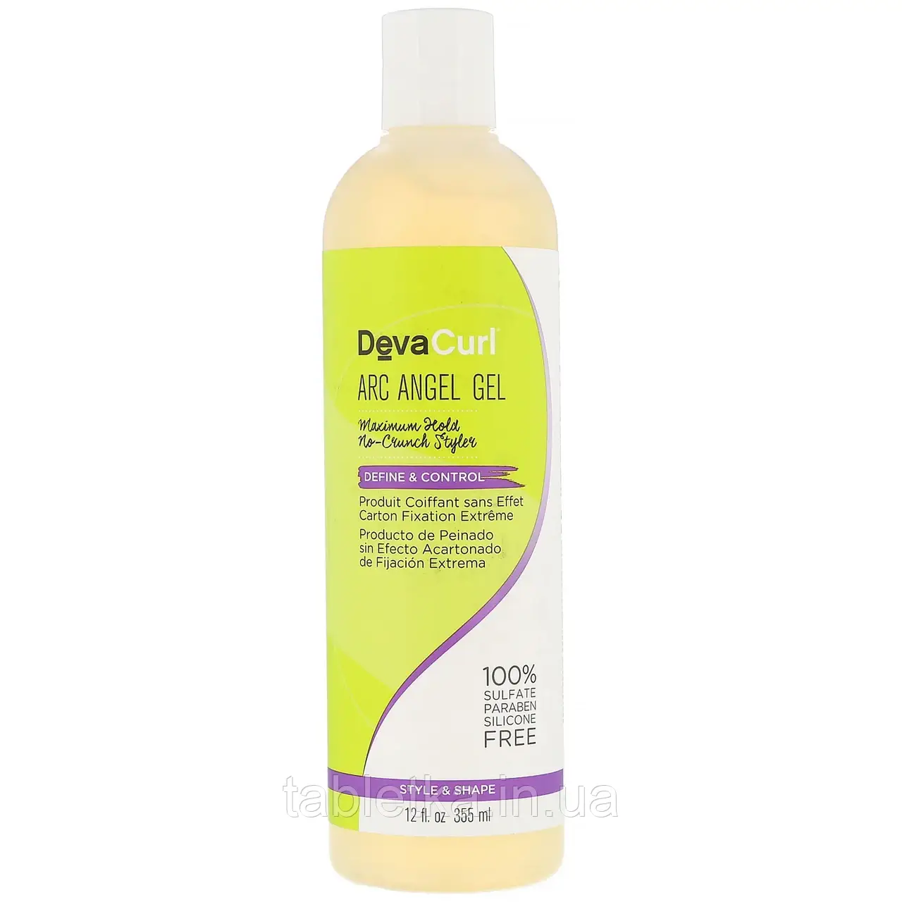 DevaCurl, Arc Angel Gel, гель для укладання з максимальною фіксацією, Форма та Контроль, 355 мл