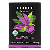 Choice Organic Teas, Черный чай, Дарджилинг, 16 чайных пакетиков, 32 г (1,12 унции) Днепр