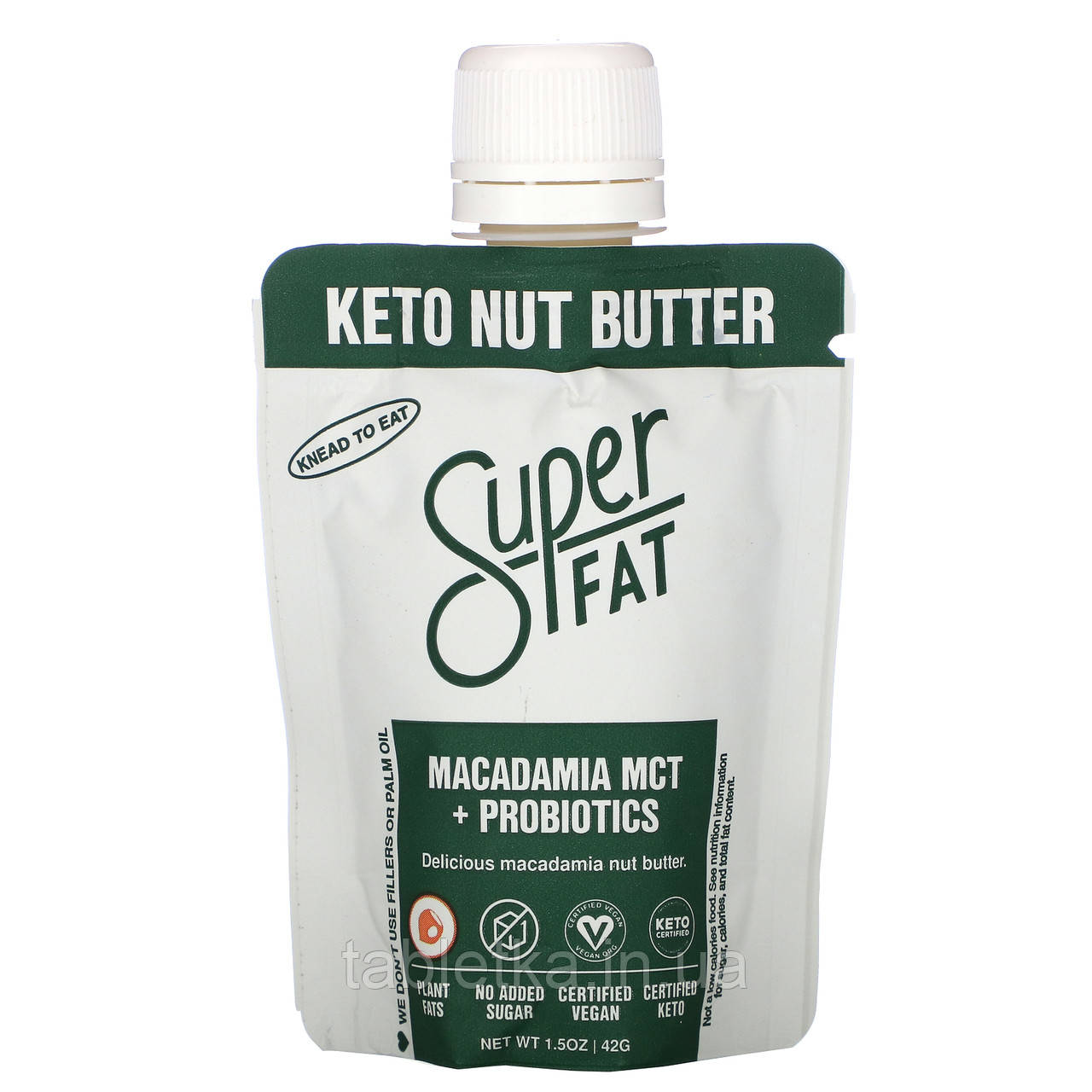 SuperFat, ореховое масло для кетодиеты, МСТ из макадамии + пробиотики, 42 г (1,5 унции) Днепр - фото 1 - id-p1977488624