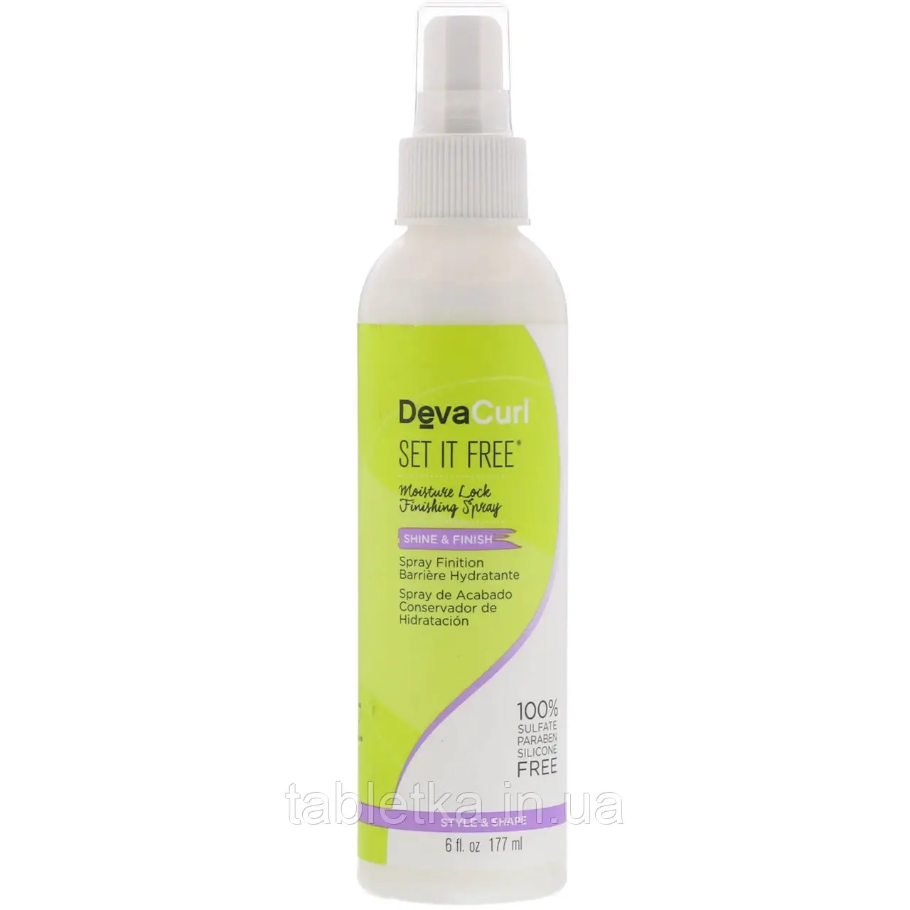 DevaCurl, Set It Free, спрей-фініш, що утримує вологу, 177 мл