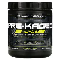 Kaged Muscle, PRE-KAGED Sport, формула для повышения эффективности перед тренировкой, манго и лайм, 266 г