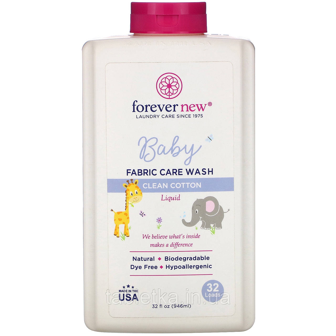 Forever New, Baby, Fabric Care Wash, Liquid, Clean Cotton, 32 oz (946 ml) (Discontinued Item)