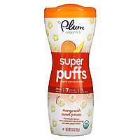 Plum Organics, Super Puffs, снек з органічних злаків, манго з бататом, 42 г (1,5 унції) Дніпр