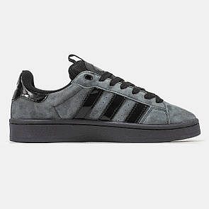 Кросівки чоловічі темно-сірі Adidas Campus Dark Grey Black (13344)