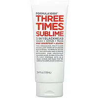 Formula 10.0.6, Three Times Sublime, 3 in 1 Blackhead Wash + Scrub + Mask, Pink Grapefruit + Jojoba, 3.4 fl oz