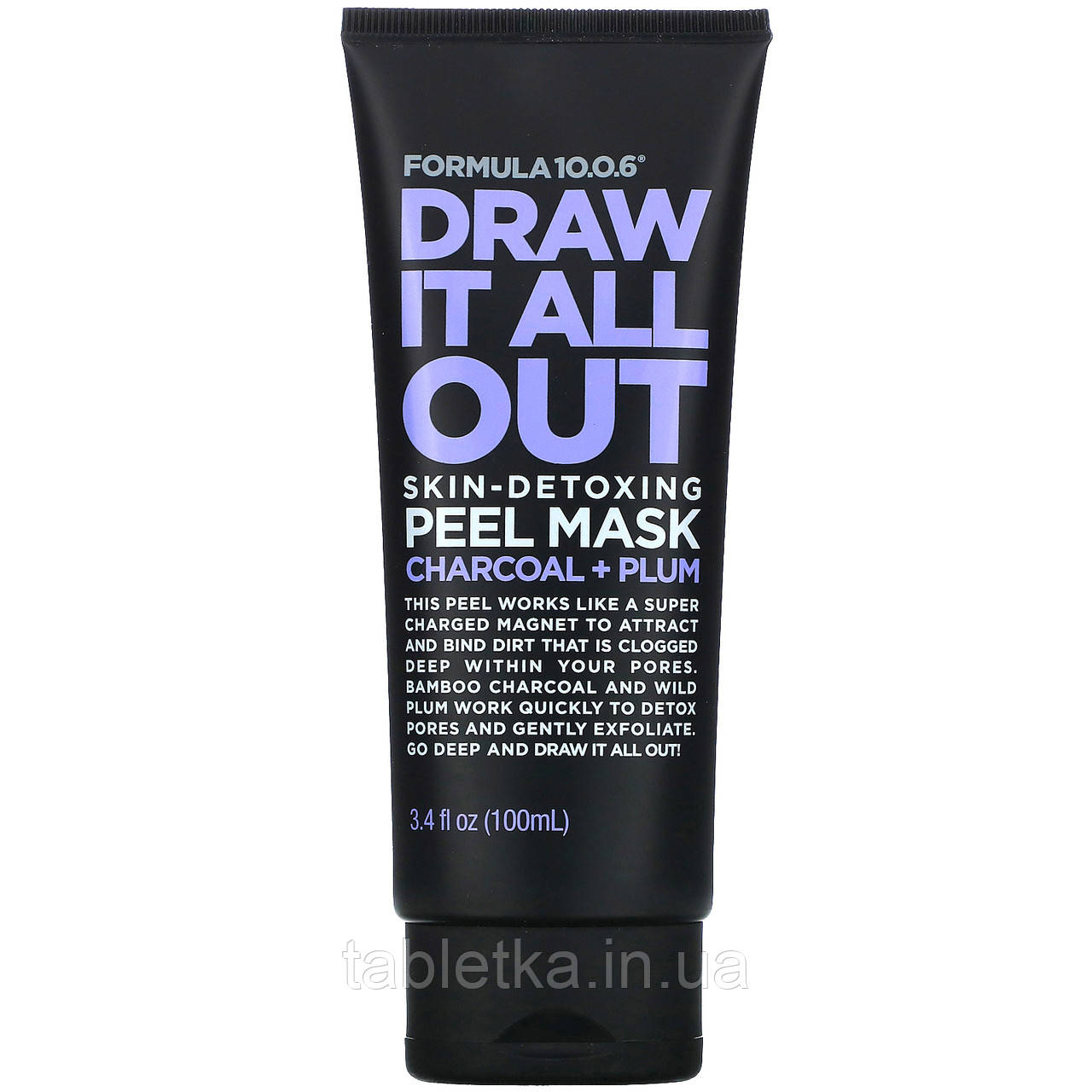 Formula 10.0.6, Draw It All Out, відлущувальна маска для виведення токсинів, вугілля і слива, 100 мл (3,4 рідкий.
