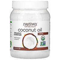 Nutiva, органическое кокосовое масло, первого отжима, 1,6 л (54 жидк. унции) Днепр