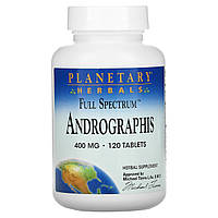 Planetary Herbals, Полный спектр, андрографис, 400 мг, 120 таблеток Днепр