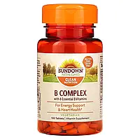 Sundown Naturals, Комплекс витаминов группы В, 100 таблеток Днепр