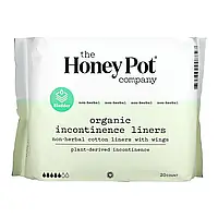 The Honey Pot Company, Organic Incontinence Liners, Non-Herbal Cottong Liners With Wings, 20 Count Днепр