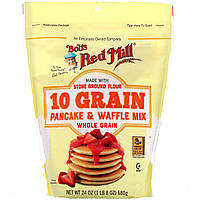 Bob's Red Mill, 10 Grain Pancake & Waffle Mix, Whole Grain, 27 oz (680 g) Днепр