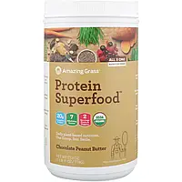 Amazing Grass, Protein Superfood, Chocolate Peanut Butter, 27.3 oz (774 g) (Discontinued Item) Днепр