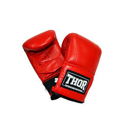 Рукавички снарядні THOR 605 M/шкіра/червоні