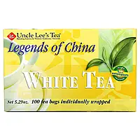 Uncle Lee's Tea, легенди Китаю, білий чай, 100 чайних пакетиків в індивідуальному пакованні, 150 г (5,29 унції)